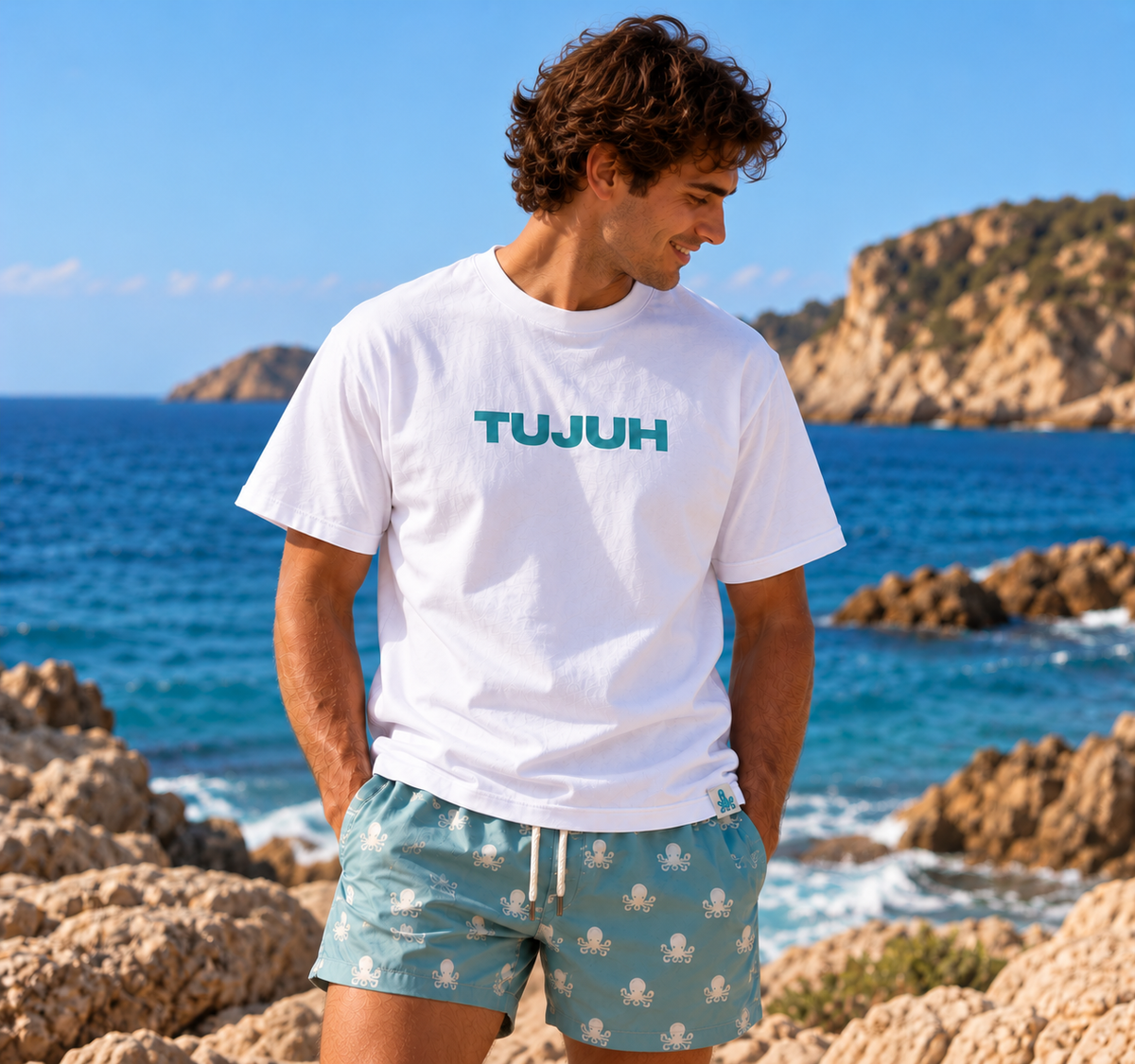 CAMISETA BLANCA OCEAN PULPO