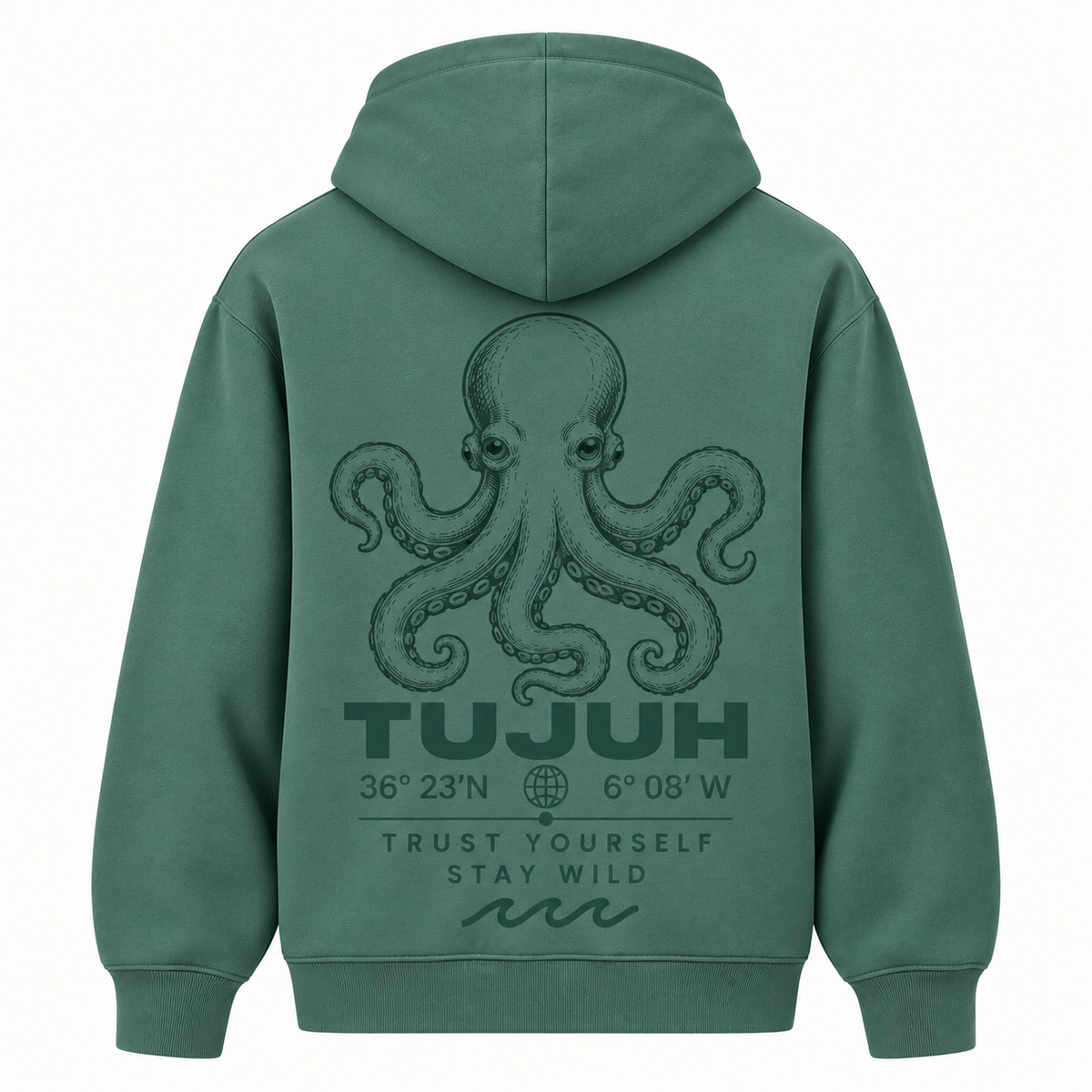 SUDADERA VERDE MOSS PULPO
