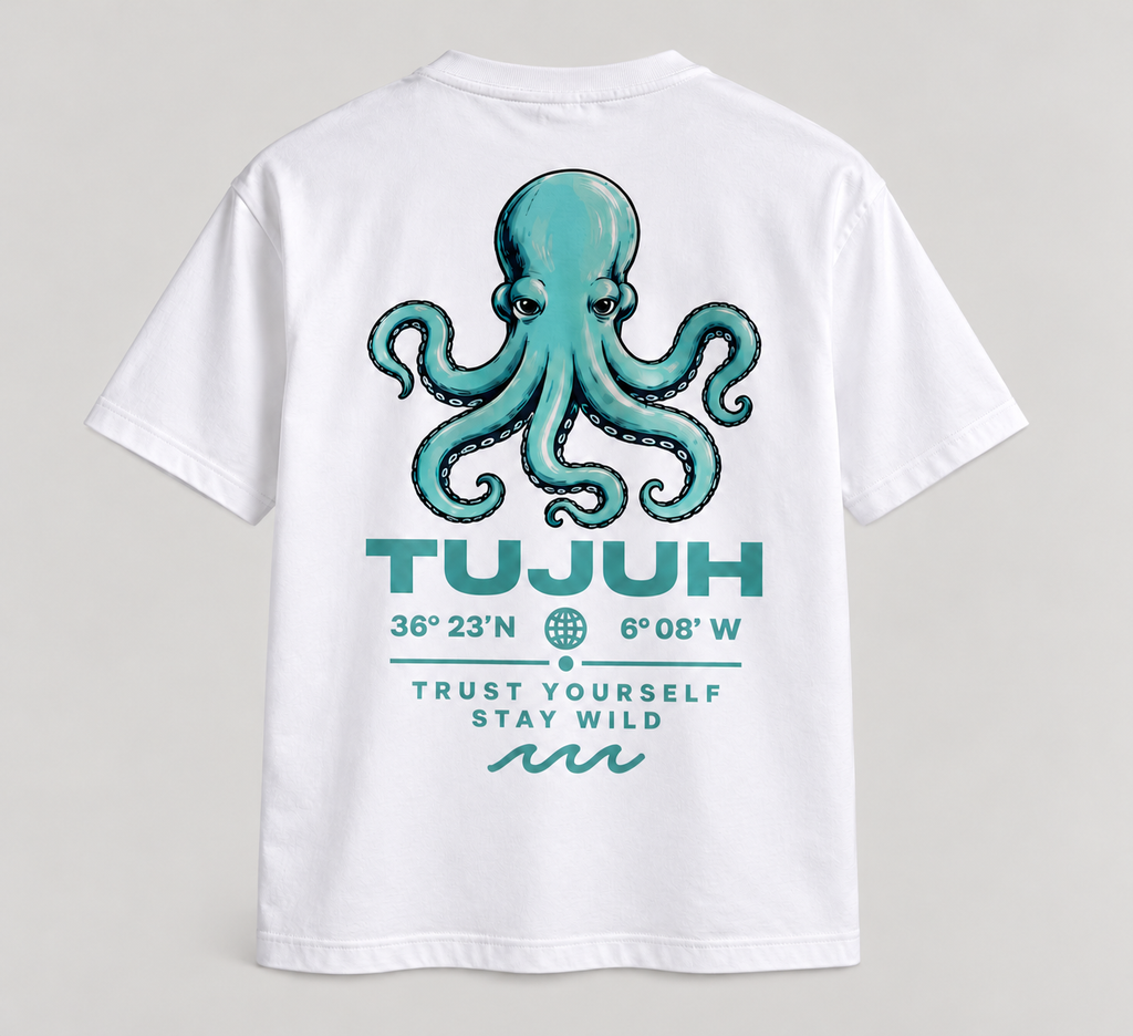 CAMISETA BLANCA OCEAN PULPO